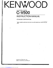 Kenwood C-V500 Instruction Manual
