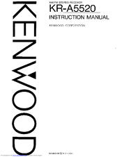 Kenwood KR-A5520 Instruction Manual
