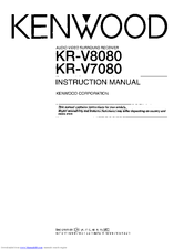 Kenwood KR-V7080 Instruction Manual