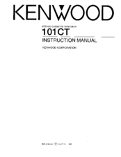 Kenwood 101CT Instruction Manual