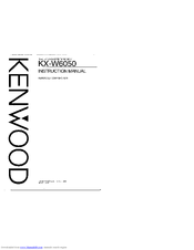 Kenwood KX-W6050 Instruction Manual