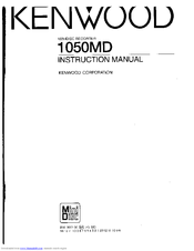 Kenwood 1050MD Instruction Manual