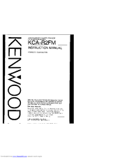Kenwood KCA-R2FM Instruction Manual