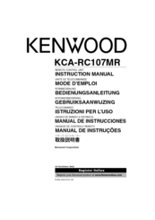 Kenwood KCA-RC107MR Instruction Manual
