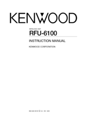 Kenwood FFINELINE RFU-6100 Instruction Manual