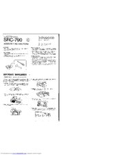 Kenwood SRC-790 Assembly Instructions