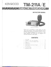 Kenwood TM-211B Instruction Manual