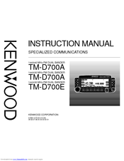 Kenwood TM-D700A Instruction Manual