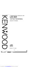 Kenwood UD-301 Instruction Manual