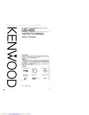 Kenwood RXD-F4 Instruction Manual