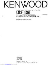 Kenwood RXD-G4 Instruction Manual