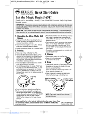 Keurig B50 Manuals | ManualsLib