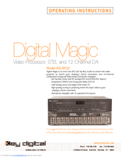 Key Digital Xplosion Series KD-DH12 Operating Instructions Manual
