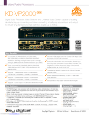 Key Digital KD-VP2000 Specifications