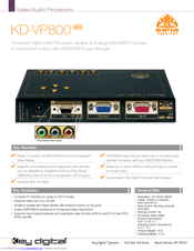 Key Digital KD-VP800 Specifications
