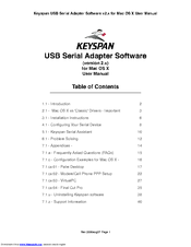 Keyspan High Speed USB Serial Adapter USA-19HS User Manual