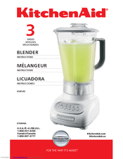 KitchenAid KSB540WH - 56-oz. Polycarbonate Blender Instructions Manual