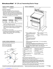 KitchenAid Architect Series II KERS505X Dimension Manual