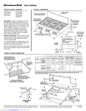 KitchenAid KGCP484KSS Dimension Manual