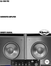Klipsch KA-1000-THX Owner's Manual