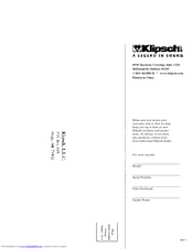 Klipsch Synergy SS.5 Manuals | ManualsLib
