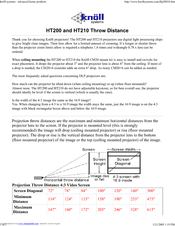 Knoll HT200 Addendum Sheet