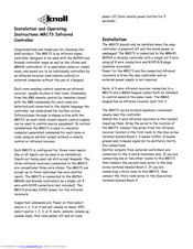 Knoll MR173 Installation And Operating Instructions