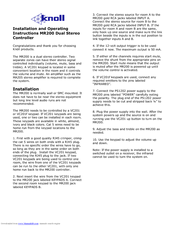 Knoll MR200 Installation And Operating Instructions