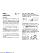 Knoll VC220PI Installation Instructions