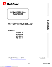 Koblenz PV-500 K Service Manual
