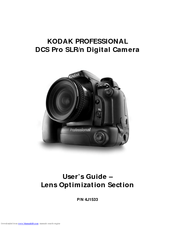Kodak DCS PRO SLR-N - LENS OPTIMIZATION GUIDE Function Manual