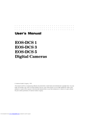 Kodak EOS-DCS 1 User Manual
