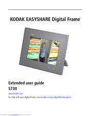 Kodak S730 - EASYSHARE Digital Frame Extended User Manual
