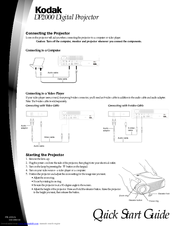 Kodak DP2000 - Digital Projector Quick Start Manual