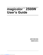 Konica Minolta Magicolor 2500W User Manual