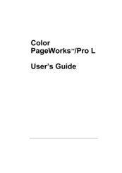 Minolta Color PageWorks Pro L User Manual