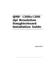 QMS QMS Installation Manual