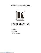 Kramer Cobra DA9 User Manual