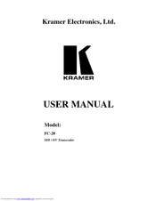 Kramer FC-20 User Manual