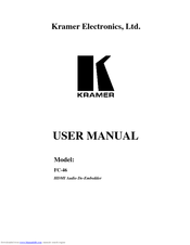 Kramer FC-46 User Manual