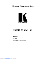 Kramer FC-7501 User Manual