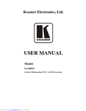 Kramer SG-6005XL User Manual