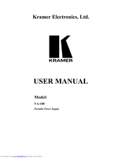Kramer VA-100 User Manual