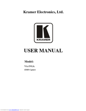 Kramer VA-1VGA User Manual