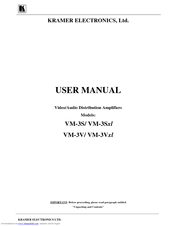 Kramer VM-3S User Manual