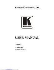 Kramer VM-4HDMI User Manual
