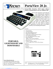 Krown PortaView 20 Jr. Brochure