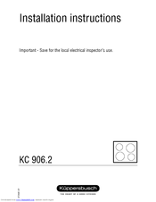 Kuppersbusch KCT906.2 Installation Instructions Manual