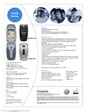 Kyocera K322 Technical Specifications