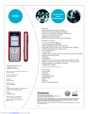 Kyocera K352 Technical Specifications